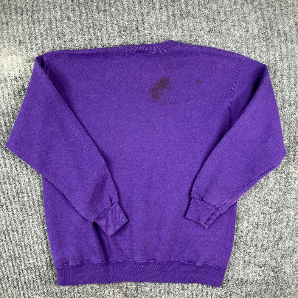 Lee Heavyweight Sweatshirt Mens Large Purple Wolf Woodstock Graphic Crewneck - Picture 8 of 10